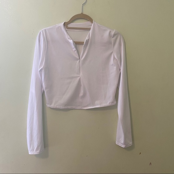 White Zipper Crop top - Picture 1 of 1